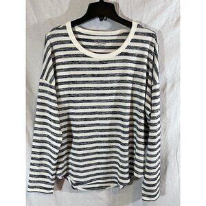 Time & Tru Women's Large (12-14)  Long Sleeve Striped Knit Sweater